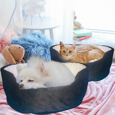 Coussin (lit) rond pour petit chien ou chat - Mini