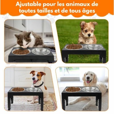 Bols sur pied pour chiens et chats