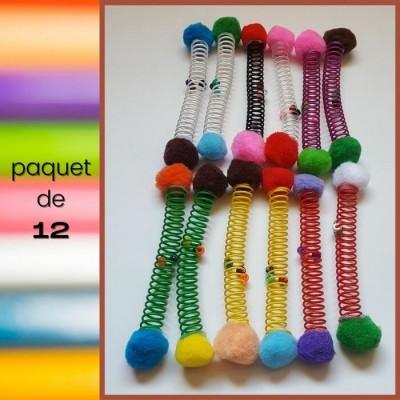Jouets chenilles pour chat - sac de 12