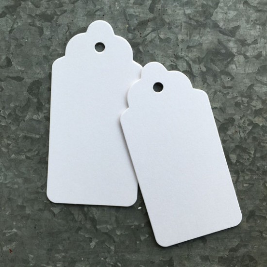 Étiquettes de carton blancs vierges (x 250)