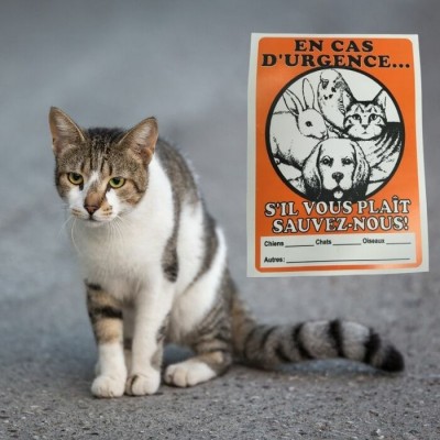 Affiche pour animal "En cas d'urgence"