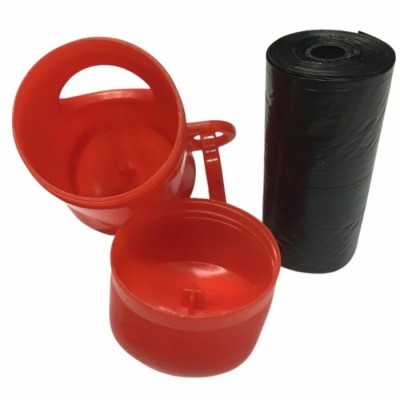 Distributeur de sacs biodégradables pour déjections canines + 2 x 15 sacs