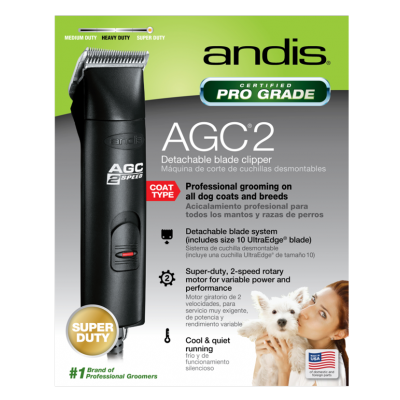 Rasoir (tondeuse) professionnel AGC 2 de Andis - 2 vitesses - noir