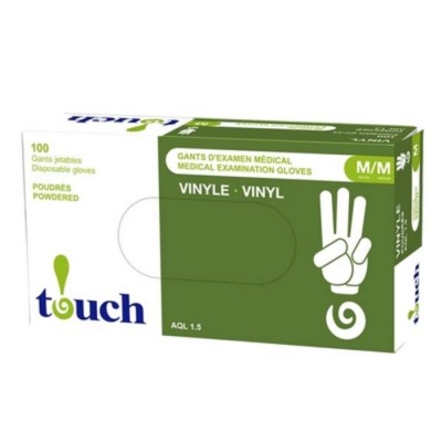 Gants de vinyle - moyen - 100 par boîte