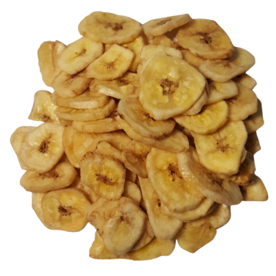 Bananes séchées, sac refermable de 120 g, avec étiquette pour suspendre