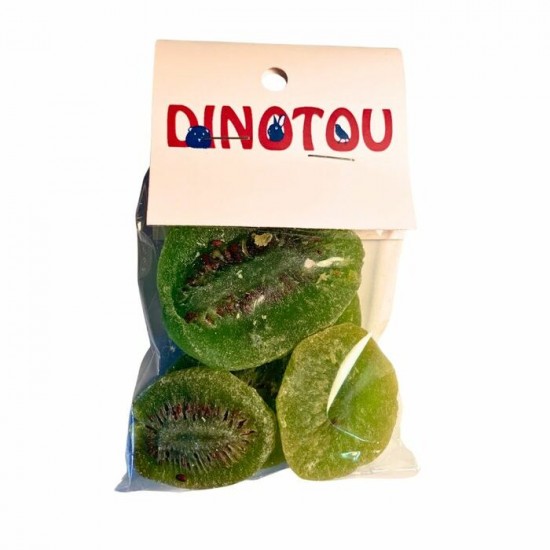 Tranches de kiwi séchées, emballage de 45 g, avec étiquette pour suspendre