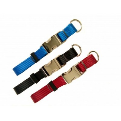 Collier ajustable de luxe avec boucle de métal - 1'' - Choix de couleurs
