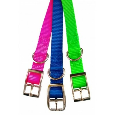 Collier simple avec boucle style ceinture - ¾'' X 18'' - Choix de couleurs