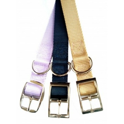 Collier simple avec boucle style ceinture - 1'' X 24'' - Choix de couleurs