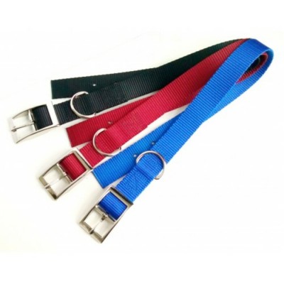 Collier simple avec boucle style ceinture - 1'' X 30'' - Choix de couleurs