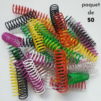 Ressorts 3" - couleurs assorties - sac de 50