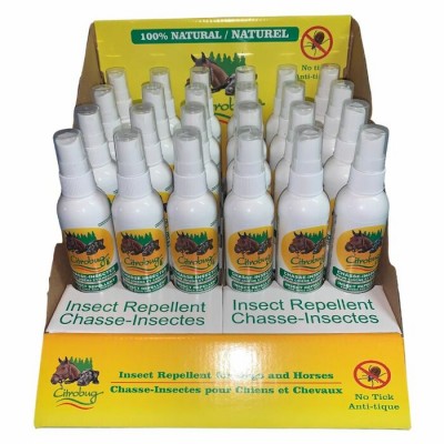 Chasse-insectes Citrobug pour chiens et chevaux - 24 bouteilles de 122 ml