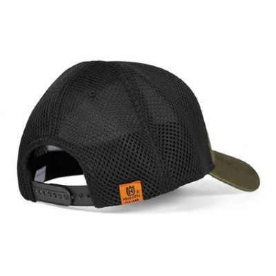 Casquette Husqvarna verte avec filet noir