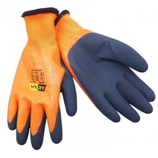 Gants de protection doublés et imperméables AKKA oranges