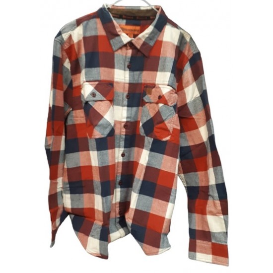 Chemise à carreaux en flanelle rouge Husqvarna