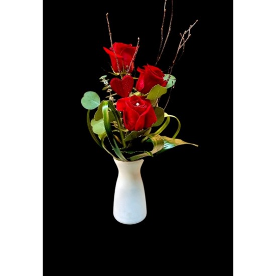 Roses dans un vase