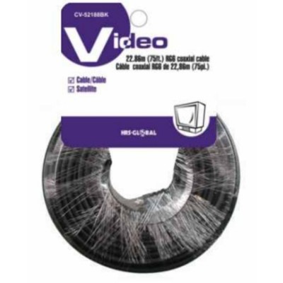 Câble coaxial RG6 75 pieds