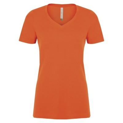 T-SHIRT FILÉ COL EN V EUROSPUN POUR FEMME