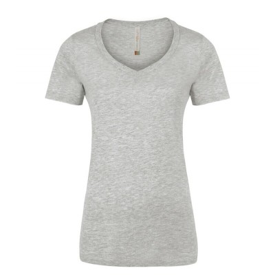 T-SHIRT FILÉ COL EN V EUROSPUN POUR FEMME
