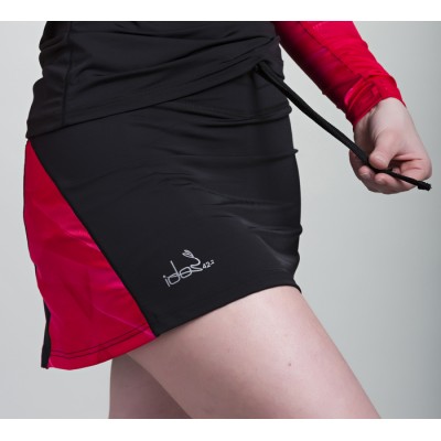 Jupe-Cuissard Noir / 3 poches (Rose-Framboise)