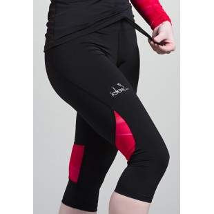 Capri Noir / 2 poches (Rose-Framboise)