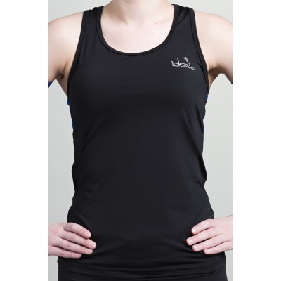 Camisole Noir Dos Nageur avec poche (Découpe Bleu)