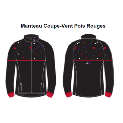 Manteau Coupe-vent (Pois Rouges) Unisexe