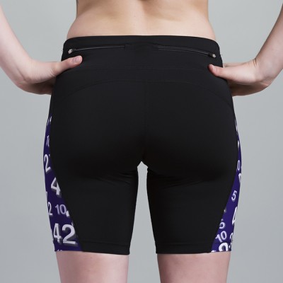 Cuissard Noir / 2 poches (Mauve-Blanc)