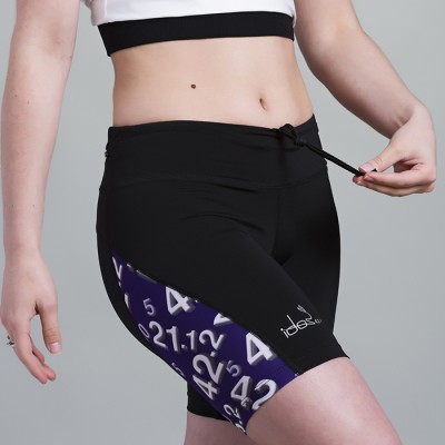 Cuissard Noir / 2 poches (Mauve-Blanc)
