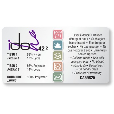 Cuissard Noir / 2 poches (Mauve-Blanc)