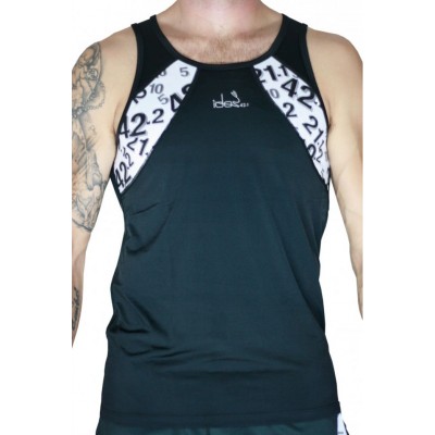 Camisole Jersey Noir (Blanc) avec poche