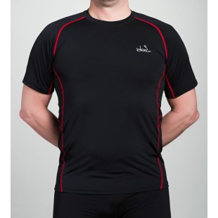 Maillot Noir avec poche (Surpiqûres rouges)
