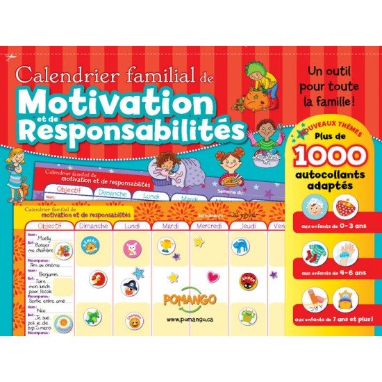 Calendrier familial de motivation et de responsabilités