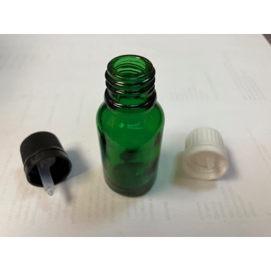 Bouteille verre 15 ml vert