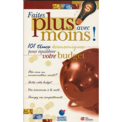 Faites plus avec moins 10 trucs économique  Diane...