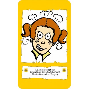 Le jeu des émotions en français, avec personnage...