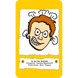 Le jeu des émotions en français, avec personnage...