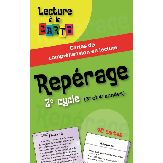 Cartes de lecture - Repérage, 2e cycle — Disponible sur le site de l'éditeur et dans les librairies