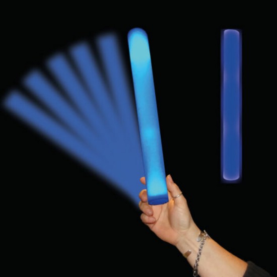 Bâton styromousse DEL - Bleu - Paquet de 12