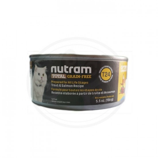 Nutram pâté pour chat truite/saumon T24 156g