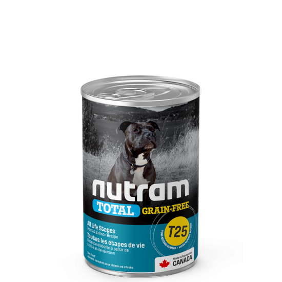 Nutram pâté pour chien truite/saumon T25 369g