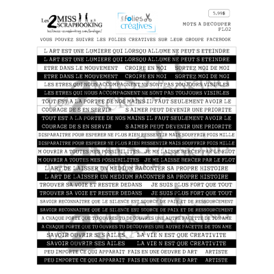 ART JOURNAL FL02 | MOTS À DÉCOUPER