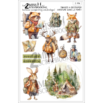 Aventure dans la forêt | image à découper