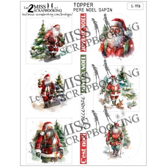 Topper | Père noël sapin