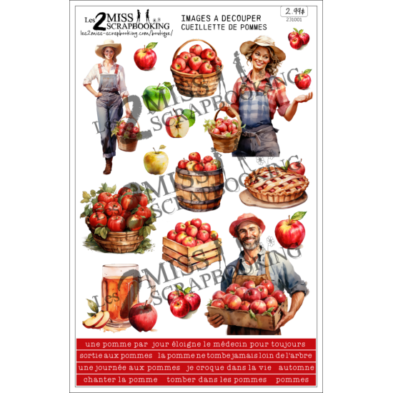 Cueillette de pommes | Images à découper