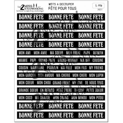 Fête pour tous | MOTS À DÉCOUPER