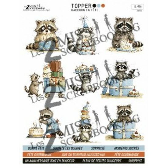 À découper  | Raccoon en Fête