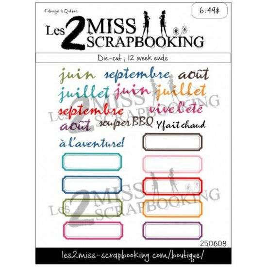12 week end de l'été | kit die-cut