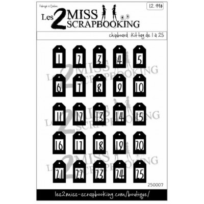 Kit tag de 1 à 25