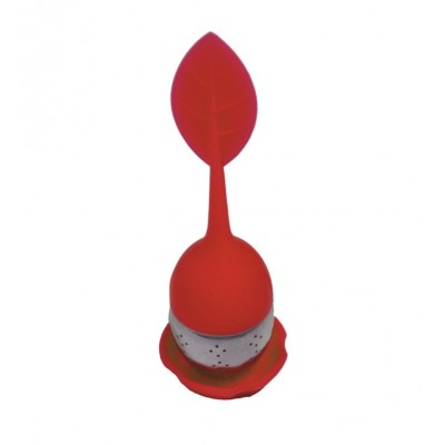 INFUSEUR SILICONE FEUILLE ROUGE